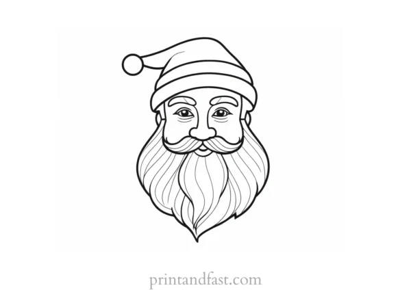 santa coloring page Christmas