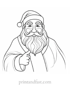 santa coloring page activity