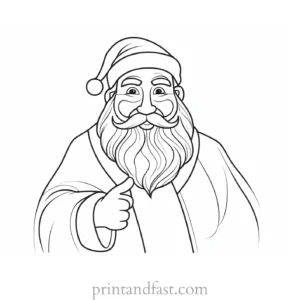 santa coloring page activity