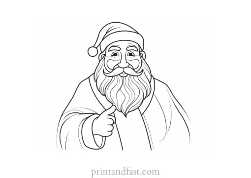 santa coloring page activity