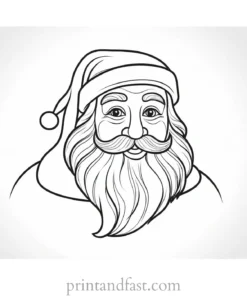 santa coloring page children