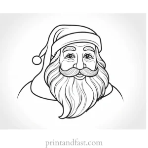 santa coloring page children