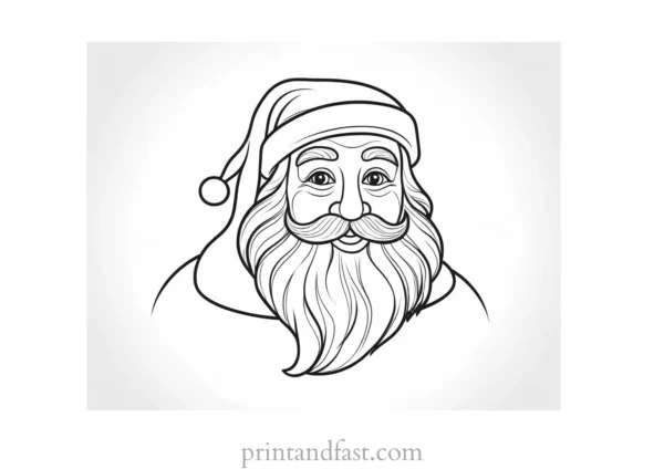 santa coloring page children