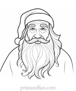 santa coloring page download