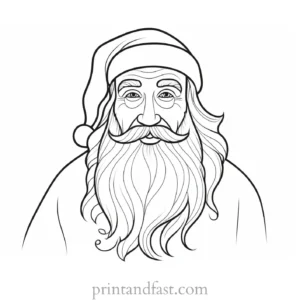 santa coloring page download