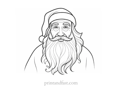 santa coloring page download