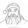 santa coloring page free