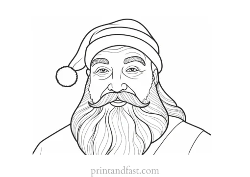 santa coloring page free