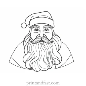 santa coloring page fun