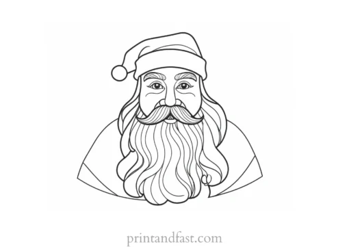 santa coloring page fun