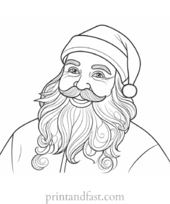 santa coloring page jolly