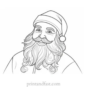 santa coloring page jolly