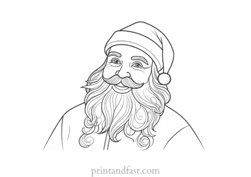 santa coloring page jolly