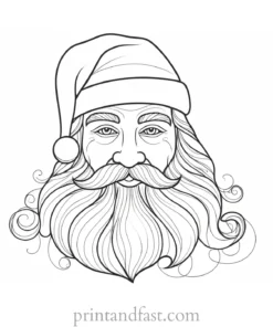 santa coloring page online