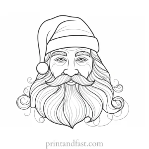 santa coloring page online