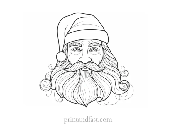 santa coloring page online