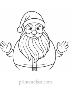 santa coloring page preschool