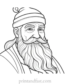 santa coloring page printable