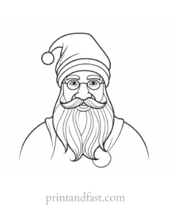 santa coloring page template