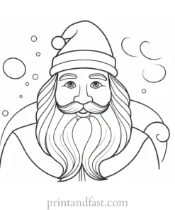 santa coloring page toddler