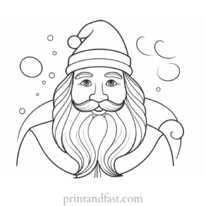 santa coloring page toddler