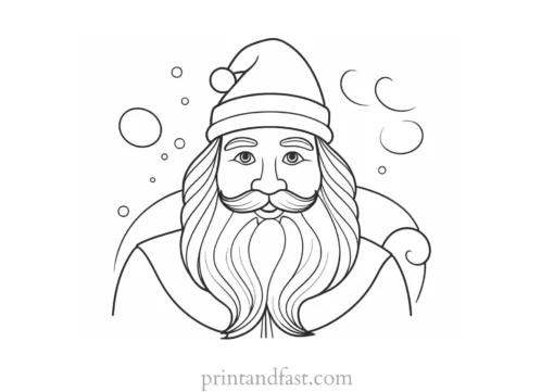 santa coloring page toddler