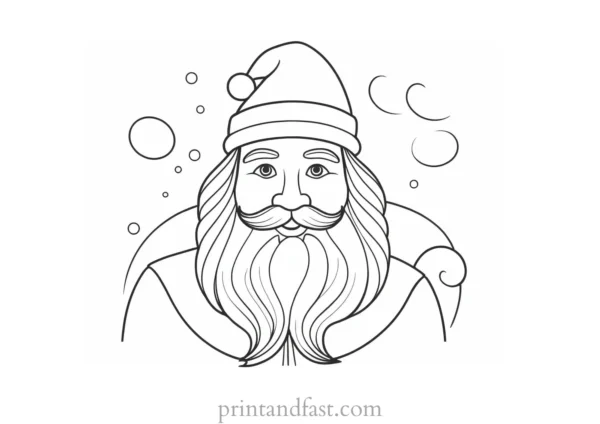 santa coloring page toddler