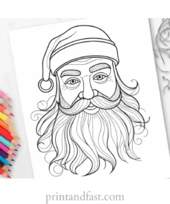 santa coloring page workshop