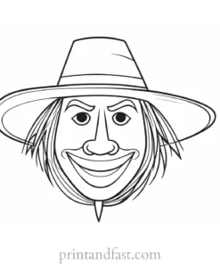 scarecrow Coloring Page Face