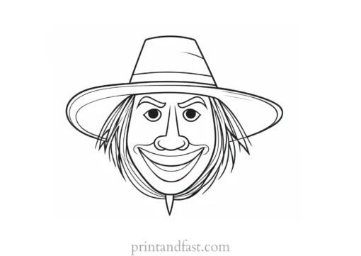 scarecrow Coloring Page Face