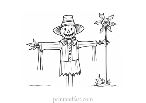 scarecrow Coloring Page Free