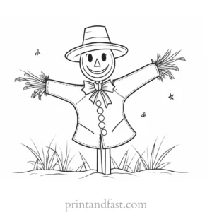 scarecrow Coloring Page Preschool