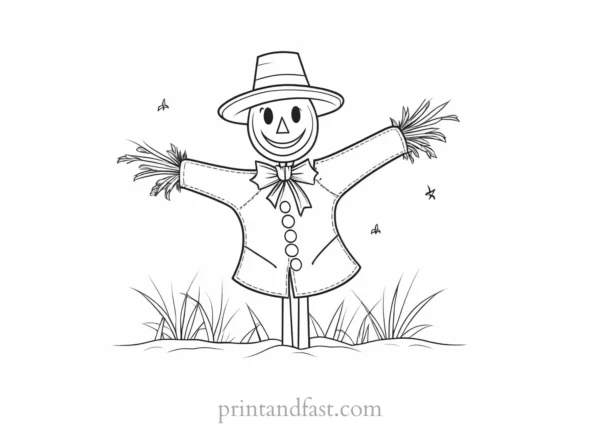 scarecrow Coloring Page Preschool