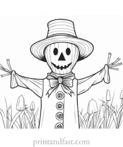 scarecrow Coloring Page Printable