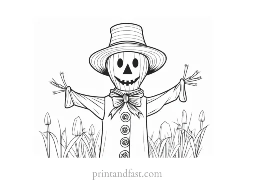 scarecrow Coloring Page Printable