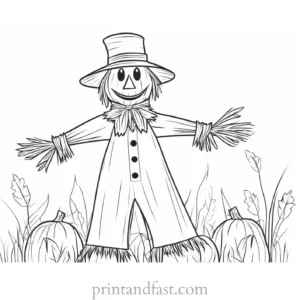 scarecrow Coloring Page for Kids