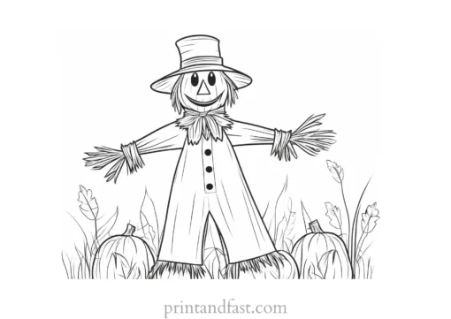 scarecrow Coloring Page for Kids