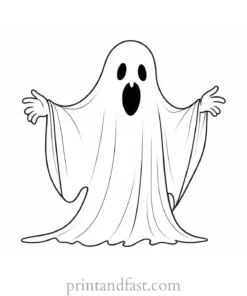 scary ghost coloring page