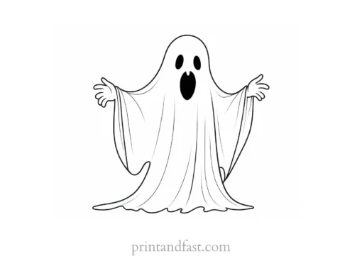 scary ghost coloring page