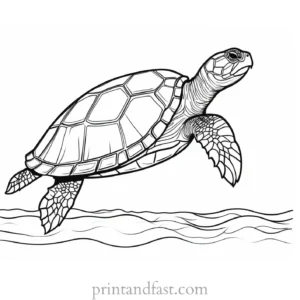 sea turtle coloring page for relaxation