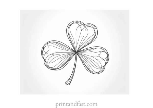 shamrock coloring page St. Patricks Day