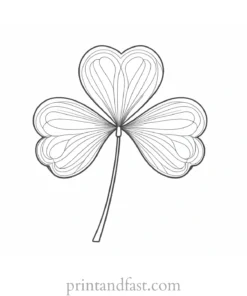 shamrock coloring page cartoon