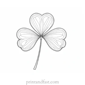 shamrock coloring page cartoon