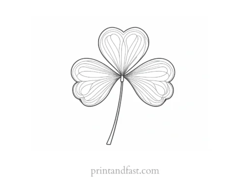 shamrock coloring page cartoon