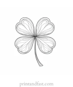 shamrock coloring page cute