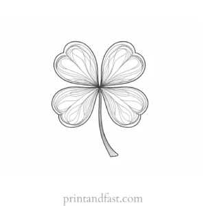 shamrock coloring page cute