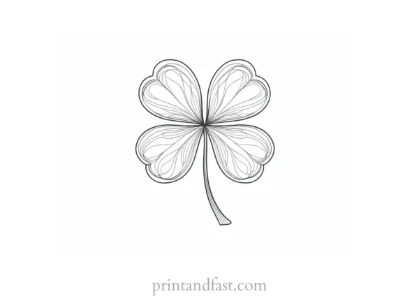 shamrock coloring page cute