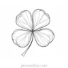 shamrock coloring page detailed