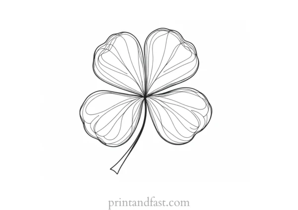 shamrock coloring page detailed