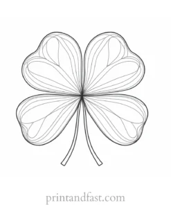 shamrock coloring page easy